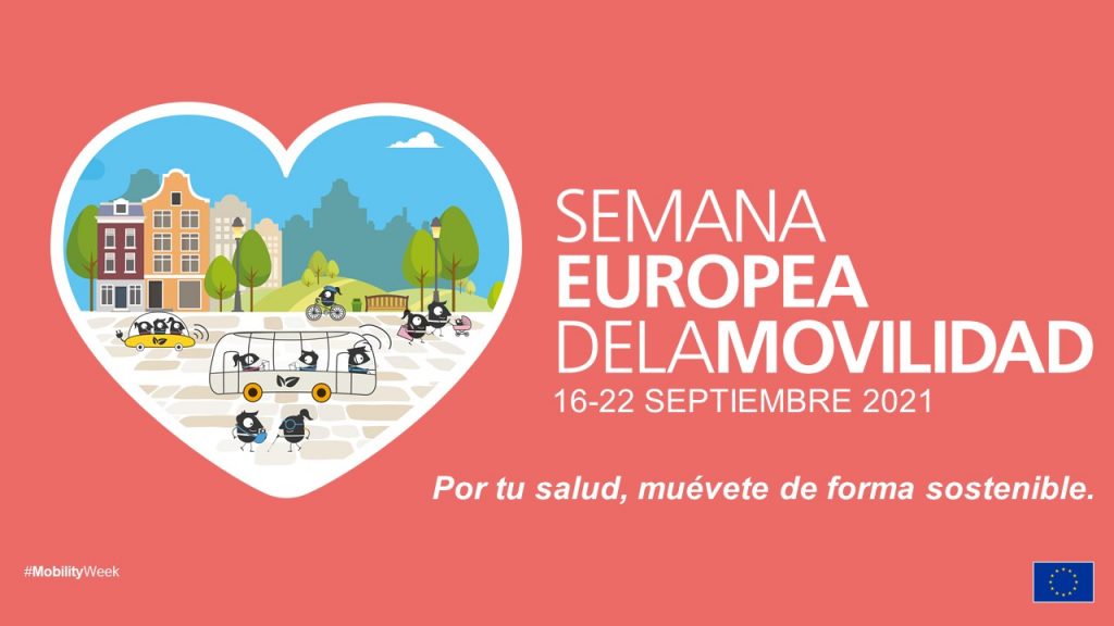 logo corazón semana europea de la movilidad  del 16  al 22 de septiembre
por tu salud muevete de forma sostenible